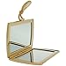 Compact Mirror Gold Tone Polished Envelope Mirror With Crystal Set Lever Opener SC967