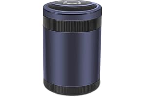 Wooauto Auto-Blauer LED-Licht-Aschenbecher Winddicht Aschenbecherhalter mit Automatischer Sensorschalter Deckel Hochflammhemmender Rauchfreier Aschenbecher Müll Abfalleimer für Getränkehalter,blau