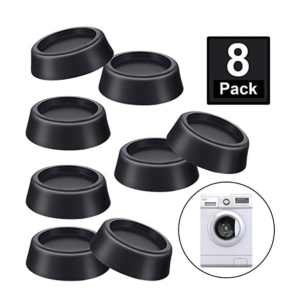 8 Packung Antivibration Pads für Waschmaschine und Trockner Gummi Waschmaschinen Fußpads Waschmaschine und Trockner Antirutschmatte, Gut für Vibrationsreduzierung und Stoßdämpfer