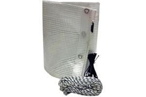 PINTO FERRAMENTA E-COMMERCE PINTO FERRAMENTA Telo Telone Occhiellato PVC Multiuso per Esterno Impermeabile Rinforzato Trasparente 100 FASCETTE e 10MT CORDA OMAGGIO Coperture Copri Legna Antipioggia Antistrappo (2.5x3.5 mt)