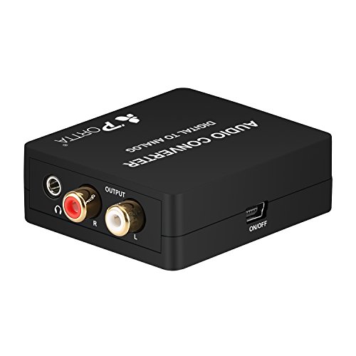 Portta Audio-Umwandler (SPDIF optisch / Koaxial digital zu RCA, R / L analog, mit 3,5-mm-Buchse für Kopfhörer / Lautsprecher) - 2