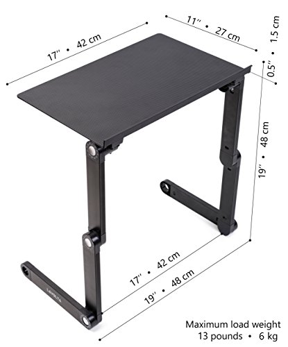 Lavolta Ergonomischer Laptop-Ständer / Frühstückstablett / Buchständer, Schwarz - 7