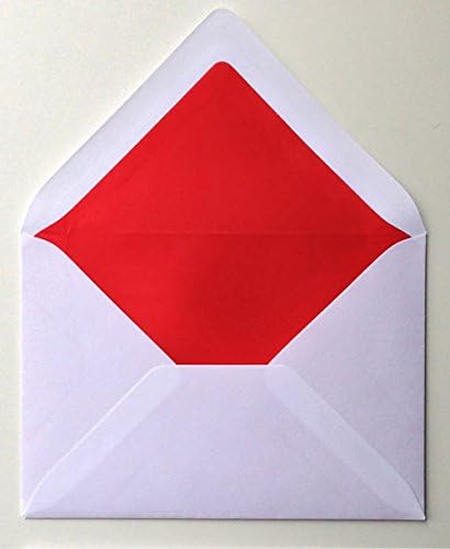 Linen Envelopes with Red Silk Lining in C6 – 162 x 114 mm – 100 pcs.
