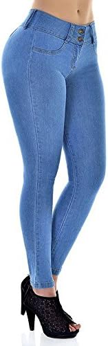 Outgobuy Women's Butt Lifting Skinny Jeans High Rise Waist Brazilian Style Jeans