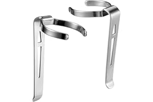 BDKMMS 2Pcs Flashlight Clips, Removable Belt Pocket Clips Replacement Mental Clips for Flashlights