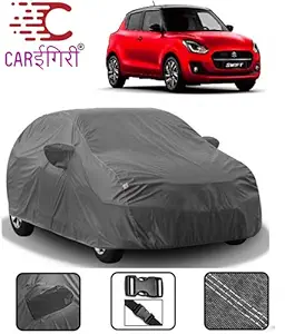 Carigiri Grey Car Body Cover for Maruti Suzuki Swift(Triple Stitched,Mirror Pocket,UV Resistant,Dustproof)(Models-2017, 2018, 2019, 2020, 2021)