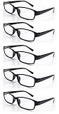 gafas de lectura portables pc lectores flexi readers  4sold Gafas de Lectura Presbicia Vista Cansada - (Pack 5) Graduadas fde 0.5 a 4.00 Dioptrías Montura de Pasta Azul Marrón Negra Carey Diseño Moda Hombre Mujer Unisex Lentes de Aumento (Black, 2)