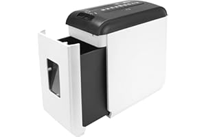 WAYTEX 77322 Destructeur de Documents Coupe Croisée 10 Feuilles CD et DVD Bac Tiroir 15L Rapide Performant et Silencieux Nouvelle Génération