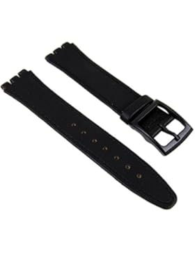 Minott Swiss Skin Ersatzband Uhrenarmband Leder Band 16mm für Swatch Uhren 17901