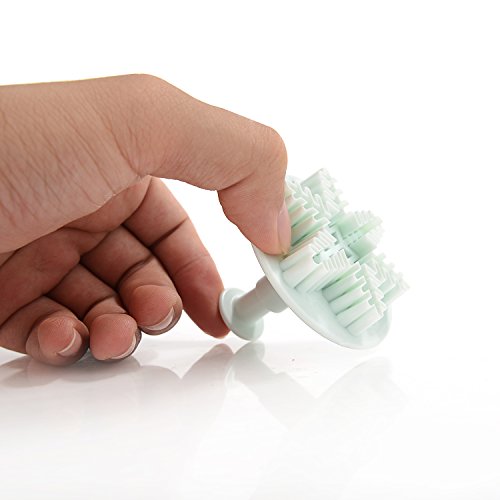 LIHAO Schneeflocken Ausstecher Fondant 3tlg Ausstechformen Auswerfer Stempel Tortendeko - 4