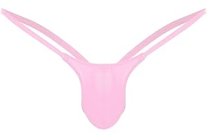 UIKIFY Mens Briefs Multipack 10PC Sexy G-Strings Men's Thong Underwear Plain Bulge Pouch Low Rise Bikini Thongs Underpants Knickers for Men Sissy Lingerie Joke Secret Gift