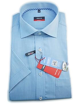 ETERNA Herren Kurzarm Hemd Modern Fit Chambray blau 4290.15.C187