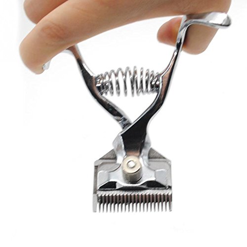 Vintage Barber Metal Portable Hand Hair Trimmer (Silver)