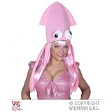 Lustige, quietschbunter Oktopushut mit Tentakeln in pink