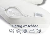 Seitenschläferkissen – Seitenstützkissen in Halbmondform – Premiumqualität made in Germany – für eine stabile Liegeposition und maximalen Liegekomfort in der Seitenlage – geprüft nach Öko-Tex Standard 100 - 4