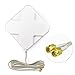 Price comparison product image Toiot 4G LTE Antenna SMA Adapter Dual Mimo 35dBi High Gain Outdoor Aerial with 2m Extension Cable for Wifi Router Mobile Broadband Huawei TPLINK Mobile Hotspots Router