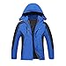 Produktbild VENMO Männer Wasserdichter Mantel Winddicht Sportjacke Warmer Winter Dicke Jacke Wanderjacke Wasserdicht Winddicht Skijacke Outdoorjacke mit Extrem Funktionsjacke Softshelljacke (XXXXL, Blue)