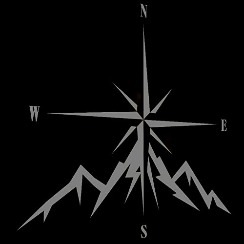 Preisvergleich Produktbild greestick Aufkleber Kompass 11x12cm silber by Sticker Windrose Kompassrose Decal Vinyl