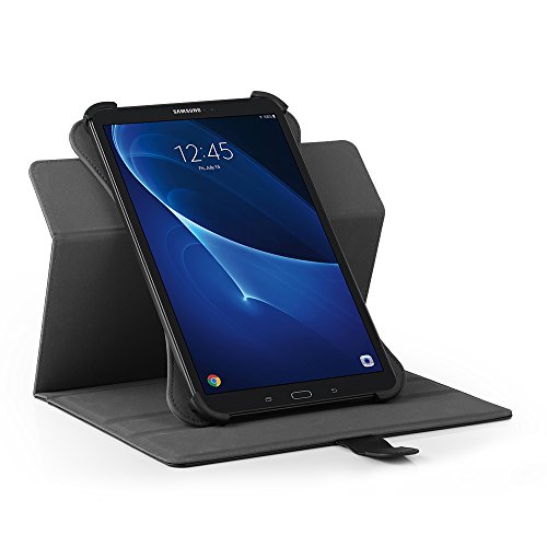 Samsung Galaxy Tab A (2016) 10.1 Hülle, Easyacc Samsung Galaxy Tab A 10.1 T580N/ T585N 360 Grad Drehung Schutzhülle Flip Case Book Cover Hüllen Ledertasche lederhülle mit Standfunktion (Schwarz, Kunstleder, 360 Grad Drehung) - 3