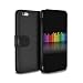 Produktbild eSwish PU-Leder Hülle/Case/Tasche/Cover für Apple iPhone 6+/Plus 5.5 / Grafischer Equalizer EQ Muster/Neon Farben Kollektion