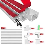 INSTALACIÓN DE DOS VÍAS: Puede usar las cintas adhesivas de doble cara para fijar el canal del cable a la pared, o puede usar los tornillos para instalarlo en la pared. Tenga en cuenta que si no quiere destruir la pared debe usar las cintas adhesivas. Pero si desea mantener los canales de cable más firmes, se recomienda usar tornillos.