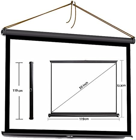 Everyone Gain Portable Projector HD Screen 50” 16:9 Portable Tabletop Mini Projection Screen White (50''16:9)