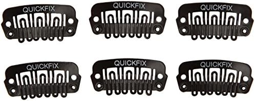 American DreamGate Clips for Hair Extensions, Small/Black - Pack of 6