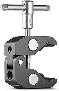 NEOHOOK Super Clamp Crab Clamp Photography with / 1/4 and 3/8 inch Thread Rod Clamp Pliers Clip for DSLR Rig Cameras, 15mm Rods, Black