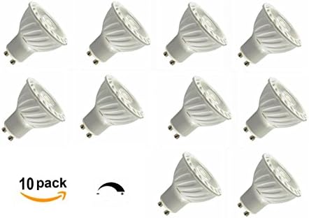 CY COB 5W GU10 LED Bulbs, 50W Halogen Bulbs Equivalent, Dimmable 400lm, Warm White, 3000K, 45Beam Angle, Recessed Lighting, Track Lighting, LED Light Bulbs, Pack of 10 Units
