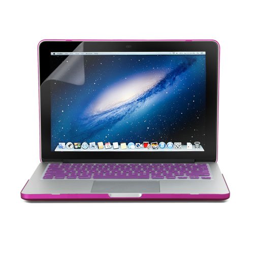 GMYLE Dunkel Lila 4 in 1 Hülle Tasche für Macbook Pro Retina 13 Zoll mit Retina Display – Weicher Transportbeutel – Tastatur-Abdeckung (US Layout) – Schutzfolie für den Bildschirm (nicht für MacBook Pro 13) - 2