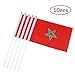 Produktbild Newin Star Handfahne, 10er Set Stockfahne in Nationalflagge Farben, WM Fanartikel für Weltmeisterschaft 2018, Marokko