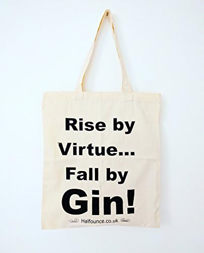 Rise by Virtue Fall by Gin! Reusable Bag, Canvas Shopping Bag - funny gift