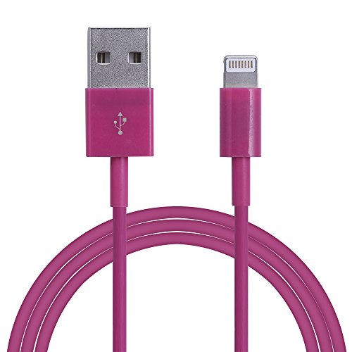 iProtect 2in1 SET mit USB Ladekabel Datenkabel und KFZ Adapter Autoladegerät für iPhone 5 G, iPhone 6, iPhone 6s, 7, 7 Plus, iPod Touch 5G, iPod Nano 7G in pink - 2