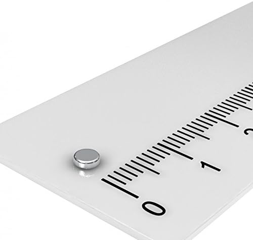 neodym – Set of 10 Very Strong Circular Disc Neodymium Magnets (3 x 1 mm, Nickel-Plated, N48)