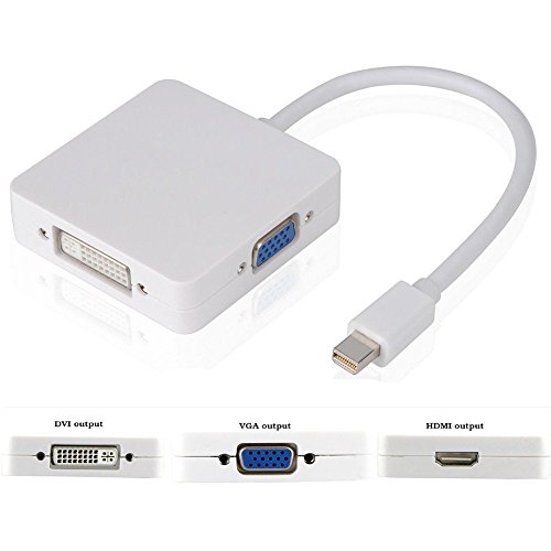 expresstech @ Mini Displayport Mini DP auf HDMI VGA DVI Konverter Adapter Kabel 1080P für Mac Book Pro iMac Mac Book Air Mac Mini und andere Geräte - 5