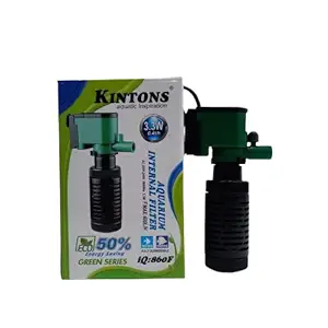 Kintons ECO Green Series Energy Saving Aquarium Internal Mini Filter | Power : 3.3W | Output : 400L/H (IQ:860F)