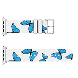 Happy Event Uhrenarmband Silikon Sport Ersatzband für Apple Watch Series 4 40mm (Blau)
