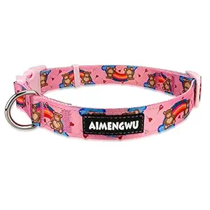 AIMENGWU Pink Dog Collar Adjustable Large Medium Small Different Sizes Girl Dog Collars