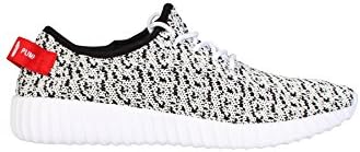 Waffle Pump Mens Easy Running Shoes Breathable Slip on Sneakers Sports Trainers Gym Casual Wear WHITE (UK 10 EU 44, WHITE)