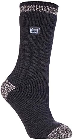 HEAT HOLDERSLadies Patterened Warm Winter Fleck Striped Twist Thermal Socks in 10 colours, size 4-8 UK 37-42 eur