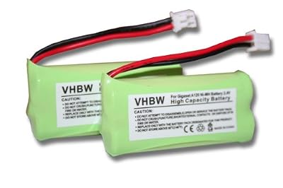 VHBW Lot de 2 Batteries pour Siemens Gigaset 700 mAh 2,4 V