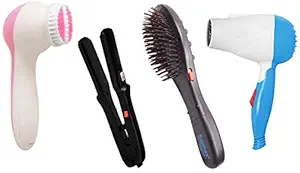 Welcome India Bazar 5 IN 1 Beauty Face Massager Hair Straightener and Brush with Dryer Personal Care Combo