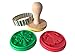 Produktbild EAST-WEST Trading GmbH Keksstempel-Set mit Weihnachtsmotiven, Plätzchen-Stempel Set, Weihnachtsplätzchenstempel, Inklusive 3 Verschiedene Designs + Ausstecher + Rezept für Motivstempelplätzchen