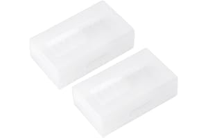 Ouitble Conteneur de Boîte de Batterie 20700/21700 2 PCS Boîte de Rangement de Batterie Transparent pour Protection et Transport