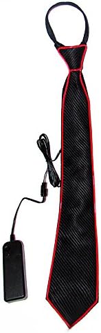 OMOUP LED Necktie LED Light Up Neck Ties LED Luminous Flashing Necktie Tie With LED Flashing Lights Tie Party Show Favor Stage Performance Decoration Event Birthday Wedding (red)