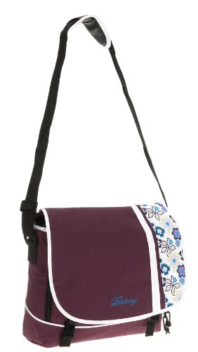 BESTWAY Tasche SIDEWAYS Schultertasche Laptoptasche Kuriertasche Messenger mit LAPTOPFACH 32 x 27 cm / LILA - 2