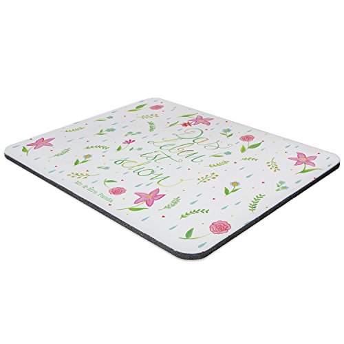 Mr. & Mrs. Panda Mauspad Druck Blumen Das Leben ist schön – 100% handmade & handbedruckt – Blumen, Blümchen, Flowerpower, Leben, das Leben ist schön, Mouse Pad, Mousepad, Computer, PC, Männer, Mauspad, Maus, Geschenk, Druck, Schenken, Motiv, Arbeitszimmer, Arbeit, Büro Blumen, Blümchen, Flowerpower, Leben, das Leben ist schön, - 2
