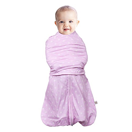 Clevamama 3-in-1 Swaddle Bag (0-3 Months, Cotton, Pink)