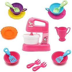 Symiu Ustensiles de Cuisine Enfant Robot Mixeur Batteur Jeu Imitation Cuisine Enfant 3 4 5+ Ans