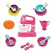 Produktbild Küche Kinder Küchenmaschine Spielzeug Rollenspiel Pretend Spiel mit Mixer Rührschüssel und Tee Set Geschenk für Kinder ab 3 4 5 Jahre (MEHRWEG)